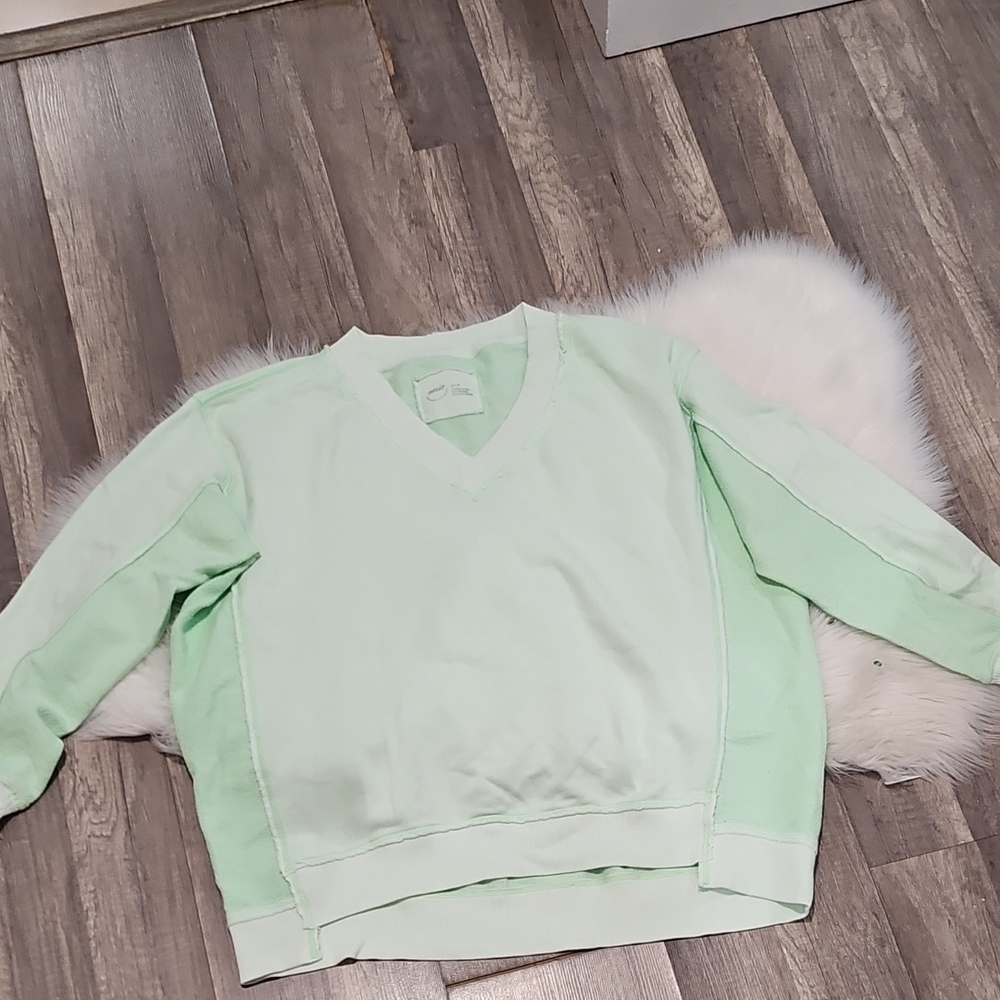 Aerie Light Green V-Neck Top